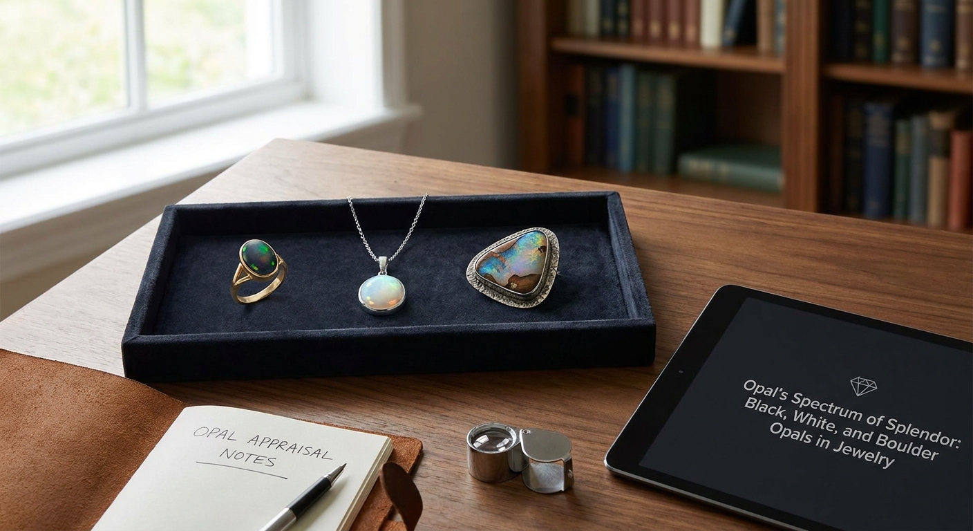 Opal's Spectrum of Splendor: Black, White, and Boulder Opals in Jewelry
