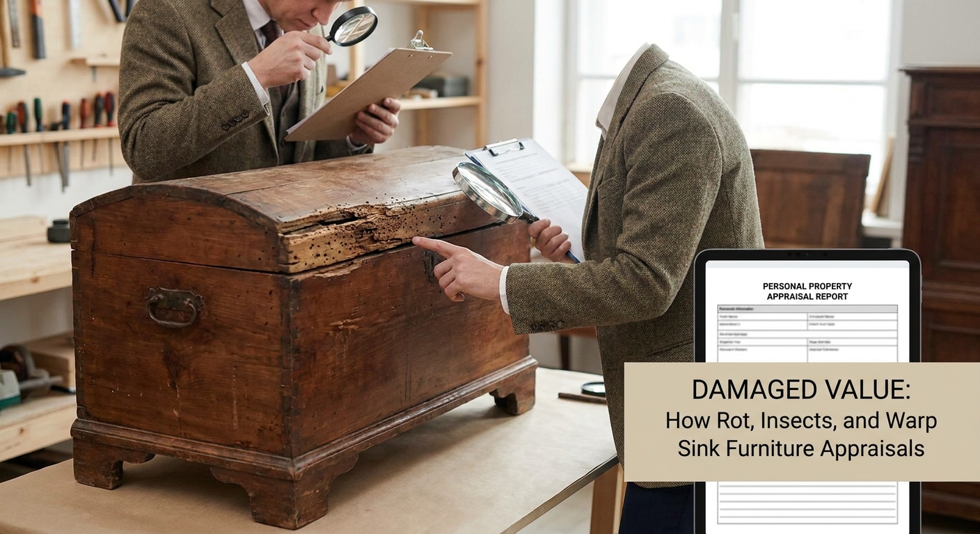 Damaged Value: How Rot, Insects, and Warp Sink Furniture Appraisals