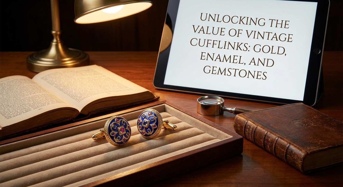 Unlocking the Value of Vintage Cufflinks: Gold, Enamel, and Gemstones